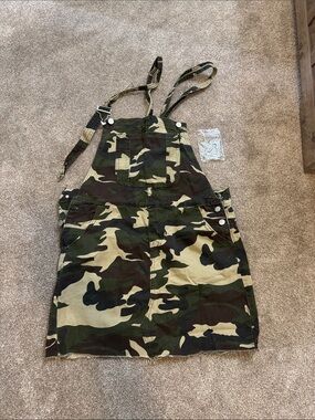 Camo Overall Dress - Green Camouflage